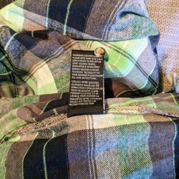 Canada Weathergear, Women's Button-Down, 2 Pockets, Plaid, Green/Black, Size XL - Picture 7 of 8